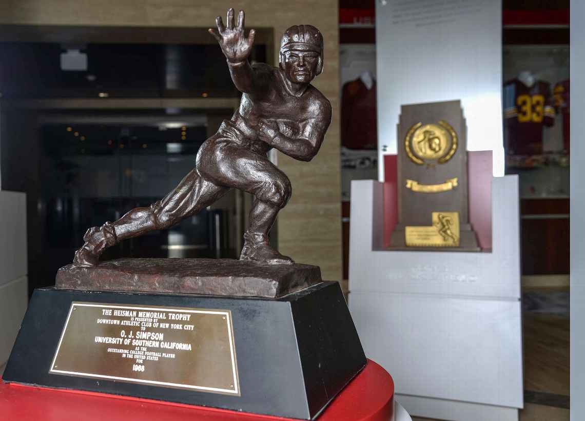 OJ does not have custody of his version of this trophy.  